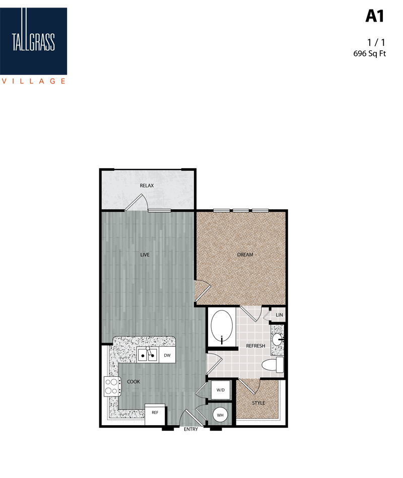 Floor Plans Tallgrass Village Apartments Fort Worth, TX
